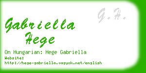 gabriella hege business card